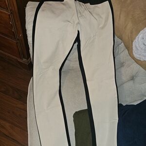 Banana Republic Beige Joggers with Black Trim
